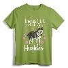 Funny Huskies For Women Girls Pup Siberian Husky Dog Lover T-Shirt - Just A Girl Who Loves Huskies Tee for Mom, Wife, Daughter, Vet, and Zoologist
