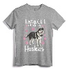 Funny Huskies For Women Girls Pup Siberian Husky Dog Lover T-Shirt - Just A Girl Who Loves Huskies Tee for Mom, Wife, Daughter, Vet, and Zoologist