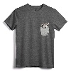 Mal Mally Pocket Chest Bag for Alaska Dog Owners T-Shirt - Unique Dog Breed Motif Tee for Dog Lovers and Trainers