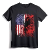Albanian American Flag Shirt Patriotic USA Albania Flag T-Shirt - Patriotic Apparel for Albanian Patriots in the USA