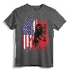 Albanian American Flag Shirt Patriotic USA Albania Flag T-Shirt - Patriotic Apparel for Albanian Patriots in the USA
