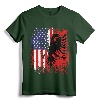 Albanian American Flag Shirt Patriotic USA Albania Flag T-Shirt - Patriotic Apparel for Albanian Patriots in the USA