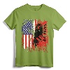 Albanian American Flag Shirt Patriotic USA Albania Flag T-Shirt - Patriotic Apparel for Albanian Patriots in the USA