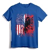 Albanian American Flag Shirt Patriotic USA Albania Flag T-Shirt - Patriotic Apparel for Albanian Patriots in the USA