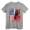 Albanian American Flag Shirt Patriotic USA Albania Flag T-Shirt - Patriotic Apparel for Albanian Patriots in the USA