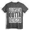 Straight Outta Arkansas T-Shirt - Retro Parody Design Tee for Arkansas Pride Enthusiasts and Gifts