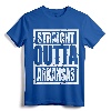 Straight Outta Arkansas T-Shirt - Retro Parody Design Tee for Arkansas Pride Enthusiasts and Gifts