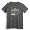 Retro Albany NY Skyline Sunset Silhouette New York Souvenir T-Shirt - Lightweight Apparel for Men, Women, and Kids