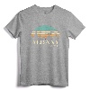 Retro Albany NY Skyline Sunset Silhouette New York Souvenir T-Shirt - Lightweight Apparel for Men, Women, and Kids