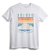 Retro Oregon Mountain T-Shirt | Vintage Portland Home State Tee with Mount Hood - Distressed Nature Shirt for Men, Women & Kids
