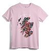 Clans of Scotland Map Tartan Crest Badge T-shirt - Heritage Gift for Family Reunions and Highland Games