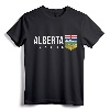 ALBERTA COAT OF ARMS CANADIAN FLAG EDMONTON CALGARY T-Shirt - Patriotic Alberta Pride Tee for Men and Women