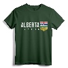 ALBERTA COAT OF ARMS CANADIAN FLAG EDMONTON CALGARY T-Shirt - Patriotic Alberta Pride Tee for Men and Women