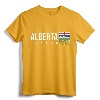 ALBERTA COAT OF ARMS CANADIAN FLAG EDMONTON CALGARY T-Shirt - Patriotic Alberta Pride Tee for Men and Women