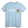 ALBERTA COAT OF ARMS CANADIAN FLAG EDMONTON CALGARY T-Shirt - Patriotic Alberta Pride Tee for Men and Women
