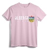 ALBERTA COAT OF ARMS CANADIAN FLAG EDMONTON CALGARY T-Shirt - Patriotic Alberta Pride Tee for Men and Women