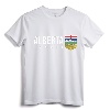 ALBERTA COAT OF ARMS CANADIAN FLAG EDMONTON CALGARY T-Shirt - Patriotic Alberta Pride Tee for Men and Women