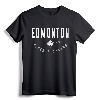 Edmonton Shirt Alberta Canada Maple Leaf Tee - Traditional Canadian Gift Souvenir with Lightweight Comfort