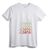 Womens Albion New York Retro Vintage Text V-Neck T-Shirt - Stylish Hometown Pride Apparel for Locals and Tourists