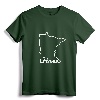 Minnesota Home MN State Map Native Minnesotan T-Shirt - Proud Minnesotan Tee for Camping and Outdoor Enthusiasts