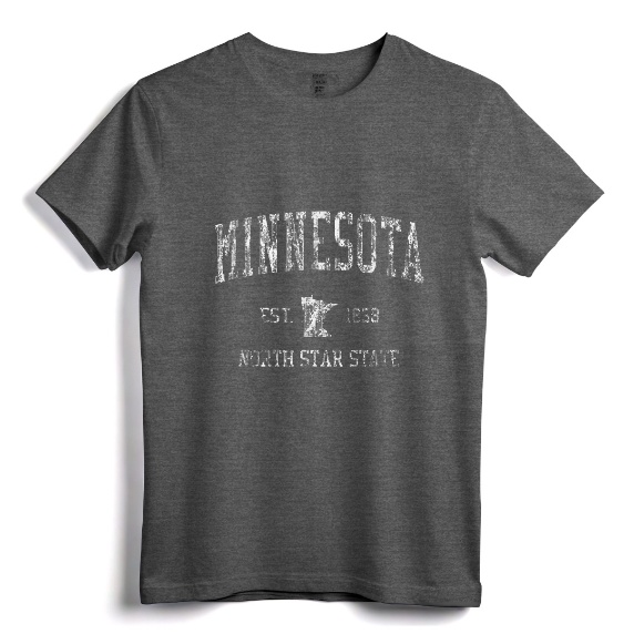 Retro Minnesota T-Shirt Vintage Sports Tee Design - Classic Distressed MN Apparel for Men, Women, Kids, & Plus Sizes