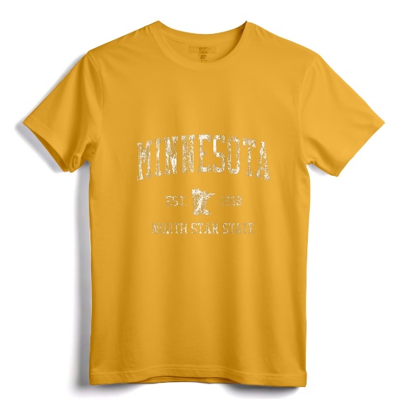 Retro Minnesota T-Shirt Vintage Sports Tee Design - Classic Distressed MN Apparel for Men, Women, Kids, & Plus Sizes