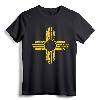 New Mexico Flag Shirt Distressed Yellow Zia Sun Alone Shirt - Vintage State Pride Apparel for Men and Women