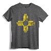 New Mexico Flag Shirt Distressed Yellow Zia Sun Alone Shirt - Vintage State Pride Apparel for Men and Women