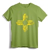 New Mexico Flag Shirt Distressed Yellow Zia Sun Alone Shirt - Vintage State Pride Apparel for Men and Women