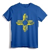 New Mexico Flag Shirt Distressed Yellow Zia Sun Alone Shirt - Vintage State Pride Apparel for Men and Women