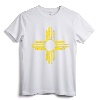 New Mexico Flag Shirt Distressed Yellow Zia Sun Alone Shirt - Vintage State Pride Apparel for Men and Women