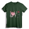 T-shirt with Makeup and Red Lipstick for Spring - Trendy Makeup and Lipstick Design Tee for Fashionable Women