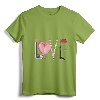 T-shirt with Makeup and Red Lipstick for Spring - Trendy Makeup and Lipstick Design Tee for Fashionable Women