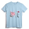 T-shirt with Makeup and Red Lipstick for Spring - Trendy Makeup and Lipstick Design Tee for Fashionable Women