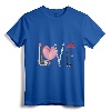 T-shirt with Makeup and Red Lipstick for Spring - Trendy Makeup and Lipstick Design Tee for Fashionable Women