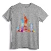 New York City Watercolor Statue of Liberty NYC T-Shirt - Lightweight Souvenir Tee for Travelers and NYC Fans