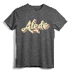 Aledo TShirt Retro Art Baseball Font Vintage Tee Shirt - 70s 80s 90s Retro Style Souvenir Shirt for Sports Fans and Travelers