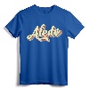 Aledo TShirt Retro Art Baseball Font Vintage Tee Shirt - 70s 80s 90s Retro Style Souvenir Shirt for Sports Fans and Travelers