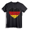 Heart Germany Gift Mom Wife T-Shirt - Oktoberfest German Flag Apparel for Her