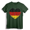Heart Germany Gift Mom Wife T-Shirt - Oktoberfest German Flag Apparel for Her