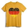 Heart Germany Gift Mom Wife T-Shirt - Oktoberfest German Flag Apparel for Her