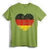 Heart Germany Gift Mom Wife T-Shirt - Oktoberfest German Flag Apparel for Her