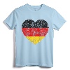 Heart Germany Gift Mom Wife T-Shirt - Oktoberfest German Flag Apparel for Her