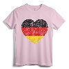 Heart Germany Gift Mom Wife T-Shirt - Oktoberfest German Flag Apparel for Her