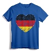 Heart Germany Gift Mom Wife T-Shirt - Oktoberfest German Flag Apparel for Her