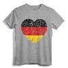 Heart Germany Gift Mom Wife T-Shirt - Oktoberfest German Flag Apparel for Her