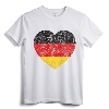 Heart Germany Gift Mom Wife T-Shirt - Oktoberfest German Flag Apparel for Her
