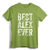 Best Alex Ever Funny Personalized Retro Vintage T-Shirt - Perfect Father's Day Gift Idea for Men Named Alex