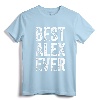 Best Alex Ever Funny Personalized Retro Vintage T-Shirt - Perfect Father's Day Gift Idea for Men Named Alex