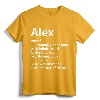ALEX Definition Personalized Name Funny Birthday Gift Idea T-Shirt - Unique Gift for Him/Her, Customized Family Apparel